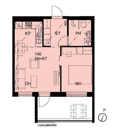 1 Bedroom Flat In With Balcony Apartman *